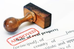 Sale of real property form with stamp